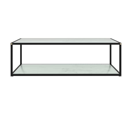 vidaXL Salongbord hvit 120x60x35 cm herdet glass