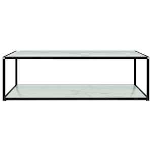 vidaXL Salongbord hvit 120x60x35 cm herdet glass