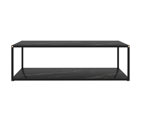 vidaXL Table basse Noir 120x60x35 cm Verre trempé