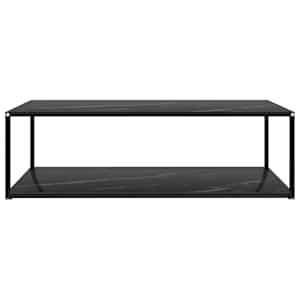 vidaXL Salongbord svart 120x60x35 cm herdet glass