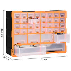 Organizér se 38 zásuvkami 52 x 16 x 37,5 cm - obrázek 9