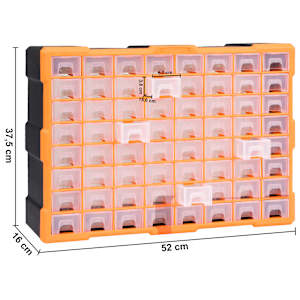 Organizér se 64 zásuvkami 52 x 16 x 37,5 cm - obrázek 9