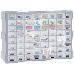 Organizér se 64 zásuvkami 52 x 16 x 37,5 cm - obrázek 7
