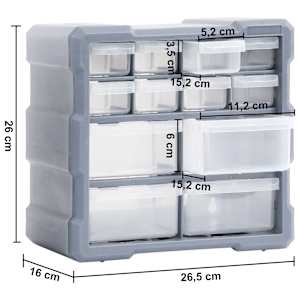 Organizéry s 12 zásuvkami 2 ks 26,5 x 16 x 26 cm - obrázek 8