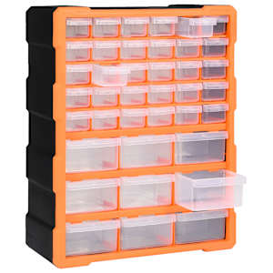 Organizér s 39 zásuvkami 38 x 16 x 47 cm - obrázek 5