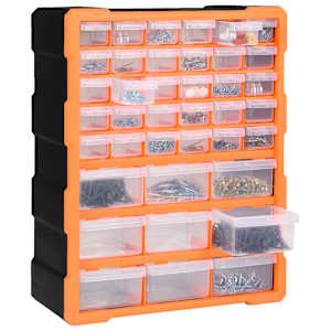 Organizér s 39 zásuvkami 38 x 16 x 47 cm - obrázek 6