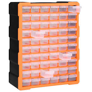 Organizér se 60 zásuvkami 38 x 16 x 47,5 cm - obrázek 5