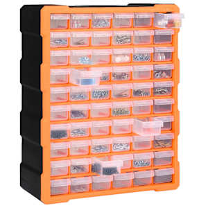 Organizér se 60 zásuvkami 38 x 16 x 47,5 cm - obrázek 6