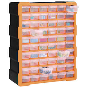 Organizér se 60 zásuvkami 38 x 16 x 47,5 cm - obrázek 7