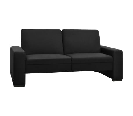 vidaXL Sofa-lova, juodos spalvos, audinys