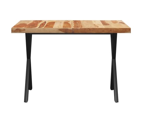 vidaXL Valgomojo stalas su X formos kojomis, 140x70x77cm