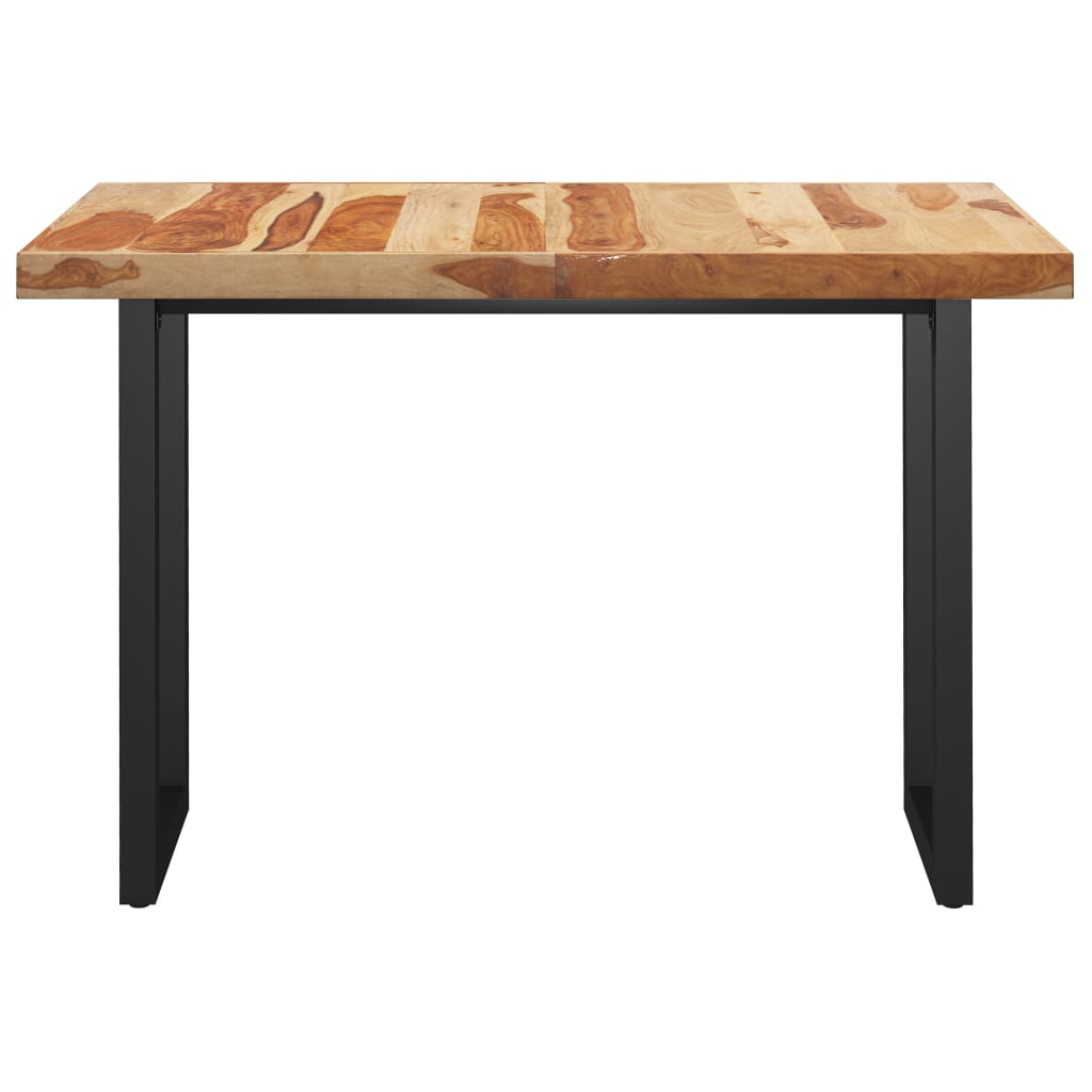 

vidaXL Eettafel met O-vormige poten 140x70x77 cm massief sheeshamhout