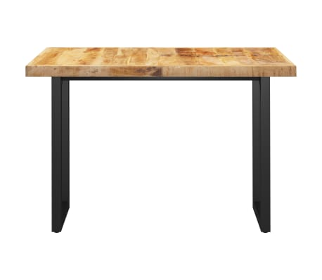 vidaXL Valgomojo stalas su O formos kojomis, 140x70x77cm