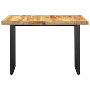 vidaXL Valgomojo stalas su O formos kojomis, 140x70x77cm