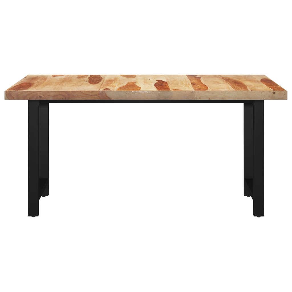 

vidaXL Eettafel met H-vormige poten 160x80x77 cm massief sheeshamhout