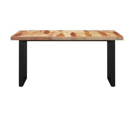 vidaXL Valgomojo stalas su O formos kojomis, 160x80x77cm