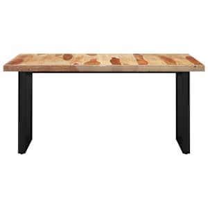 vidaXL Valgomojo stalas su O formos kojomis, 160x80x77cm