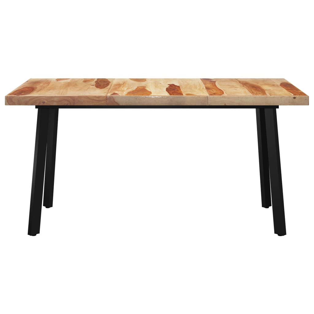 

vidaXL Eettafel met V-vormige poten 160x80x77 cm massief sheeshamhout