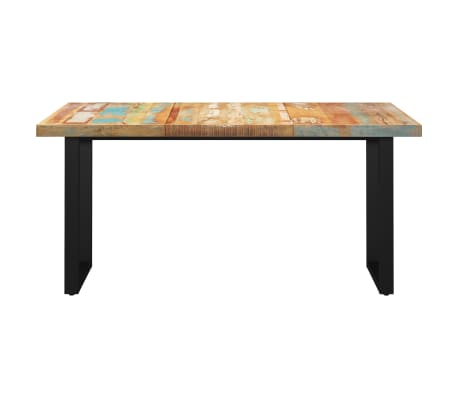 vidaXL Valgomojo stalas su O formos kojomis, 160x80x77cm