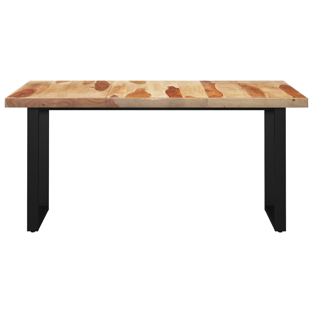

vidaXL Eettafel met O-vormige poten 180x90x77 cm massief sheeshamhout