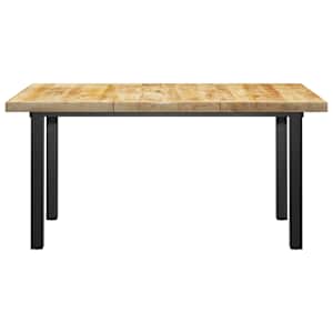 vidaXL Valgomojo stalas su I formos kojomis, 180x90x77cm