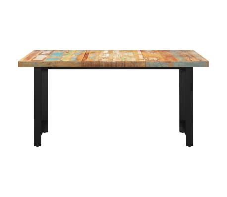 vidaXL Valgomojo stalas su H formos kojomis, 180x90x77cm