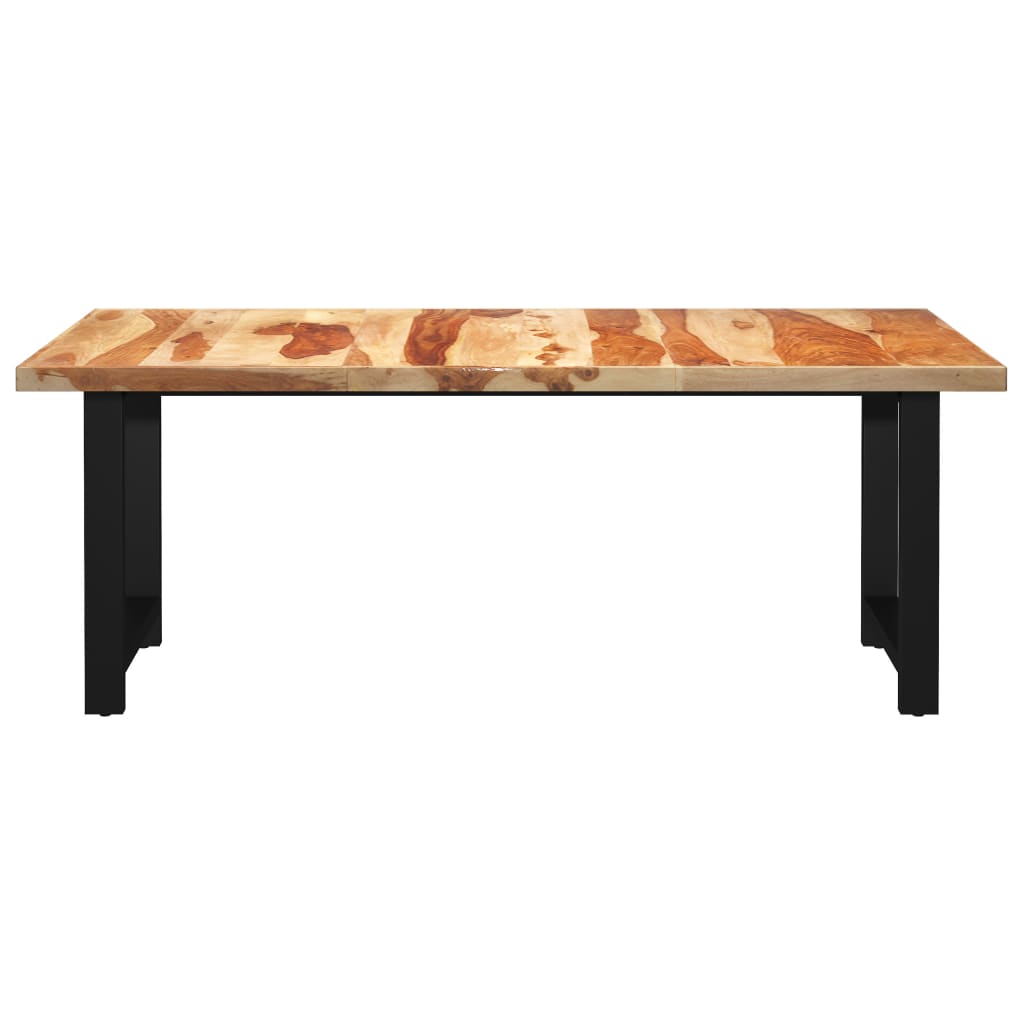 

vidaXL Eettafel met H-vormige poten 200x100x77 cm massief sheeshamhout