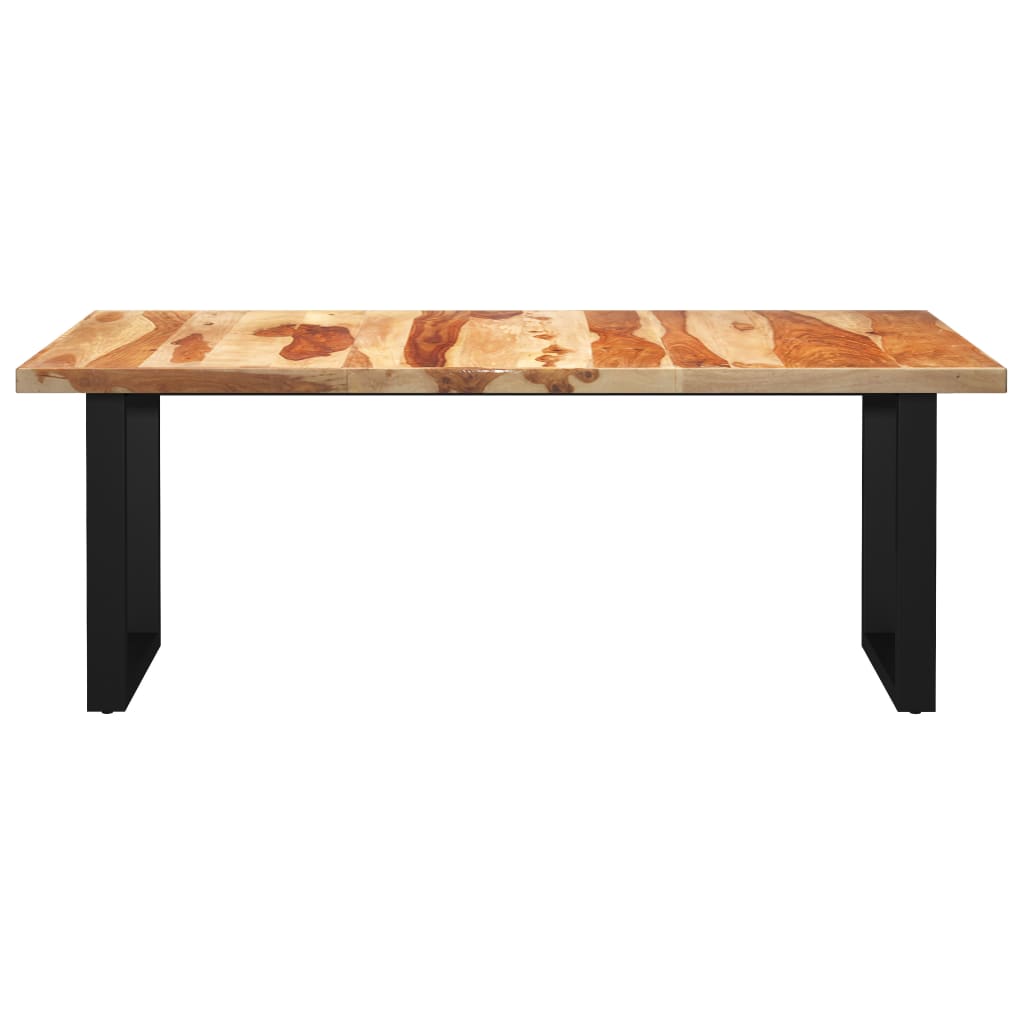 

vidaXL Eettafel met O-vormige poten 200x100x77 cm massief sheeshamhout