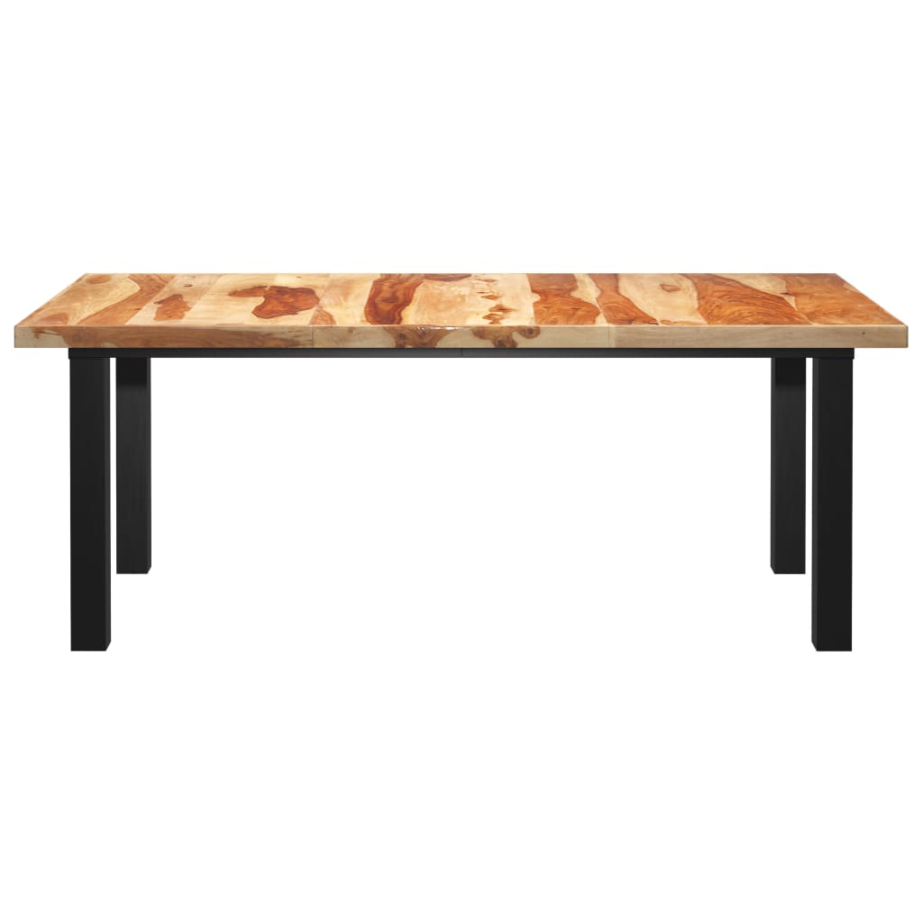 

vidaXL Eettafel met I-vormige poten 200x100x77 cm massief sheeshamhout