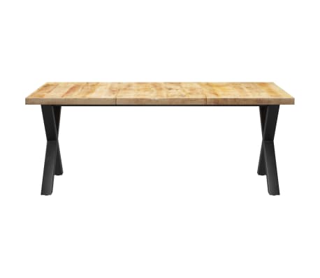 vidaXL Valgomojo stalas su X formos kojomis, 200x100x77cm