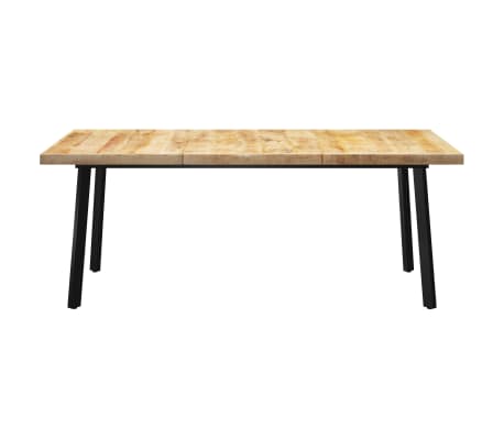 vidaXL Valgomojo stalas su V formos kojomis, 200x100x77cm