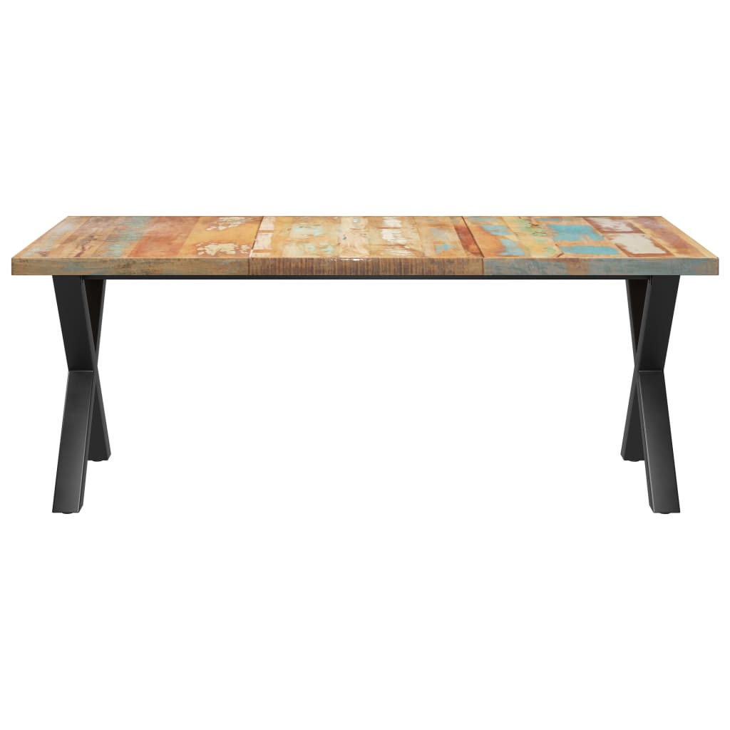 

vidaXL Eettafel met X-vormige poten 200x100x77 cm gerecycled hout