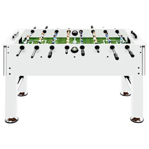Stolní fotbal ocel 60 kg 140 x 74,5 x 87,5 cm bílý - obrázek 2