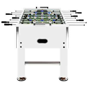Stolní fotbal ocel 60 kg 140 x 74,5 x 87,5 cm bílý - obrázek 3