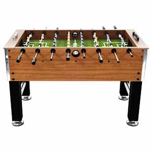 Stolní fotbal ocel 60 kg 140x74,5x87,5 cm světle hnědý a černý - obrázek 2
