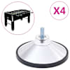 vidaXL jalgpallilaua jalad 4 tk, kroom M10