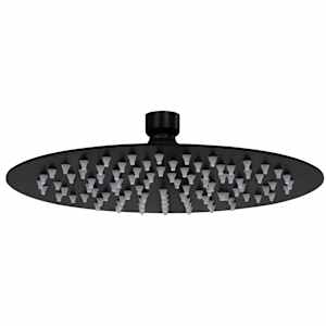 vidaXL vihmadu&scaron;i otsak, roostevaba teras 20 cm, &uuml;mar, must