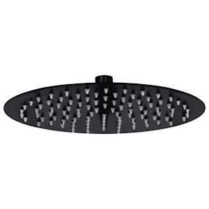 Tuš glava nerjaveče jeklo 25 cm okrogla črna