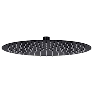 Tuš glava nerjaveče jeklo 30 cm okrogla črna