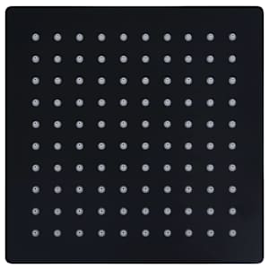 Dešťová sprchová hlavice nerezová ocel 20x20 cm čtvercová černá - obrázek 2