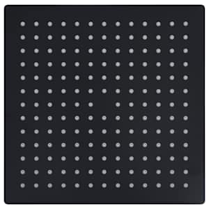 Dešťová sprchová hlavice nerezová ocel 25x25 cm čtvercová černá - obrázek 2