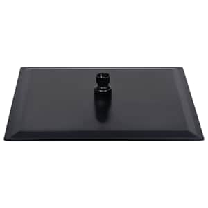 Dešťová sprchová hlavice nerezová ocel 25x25 cm čtvercová černá - obrázek 4