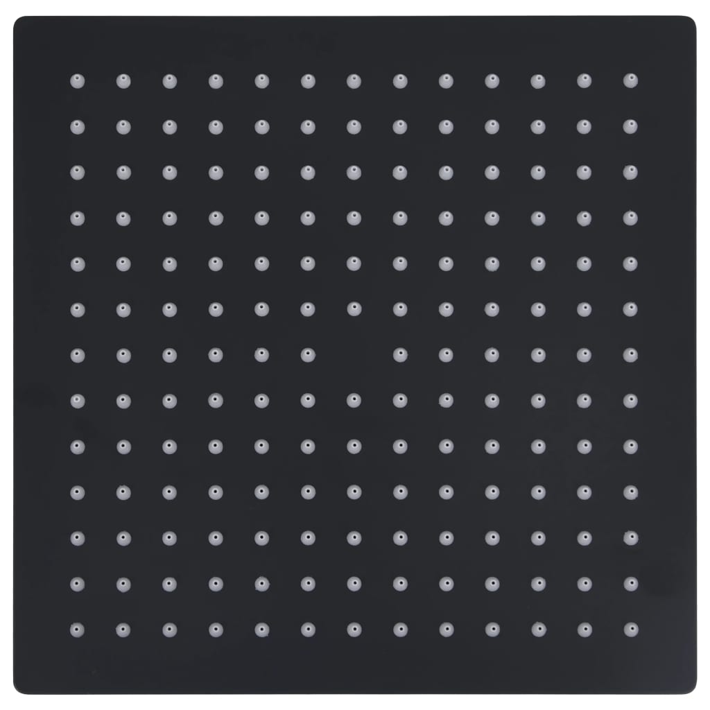 vidaXL Dažďová sprchová hlavica, oceľ 30x30 cm, štvorcová, čierna