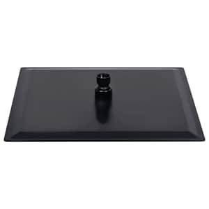 Dešťová sprchová hlavice nerezová ocel 30x30 cm čtvercová černá - obrázek 4