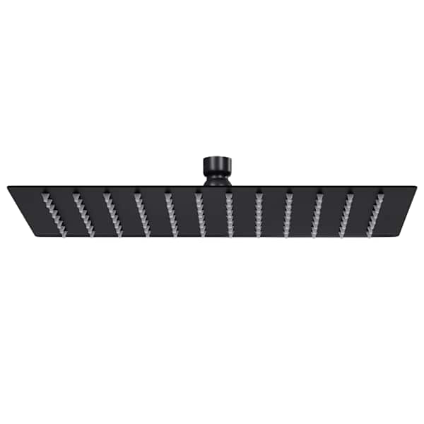 vidaXL vihmadu&scaron;i otsak, roostevaba teras 30 x 20 cm, nelinurkne, must