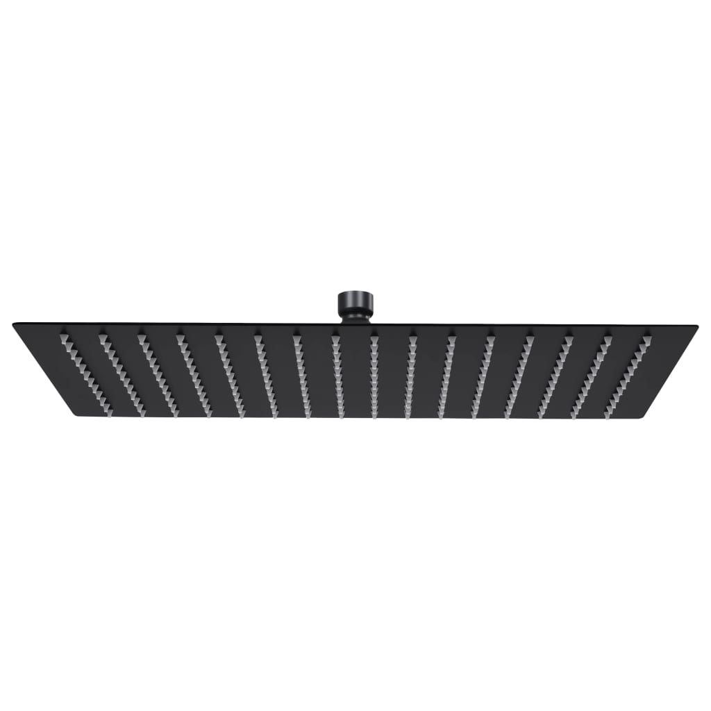 vidaXL Sprchová hlavice nerezová ocel 40 x 30 cm obdélníková černá