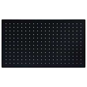 vidaXL Lietaus du&scaron;o galvutė, juoda, 50x30cm, nerūdijantis plienas