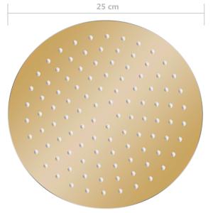 Dešťová sprchová hlavice nerezová ocel 25 cm kulatá zlatá - obrázek 7