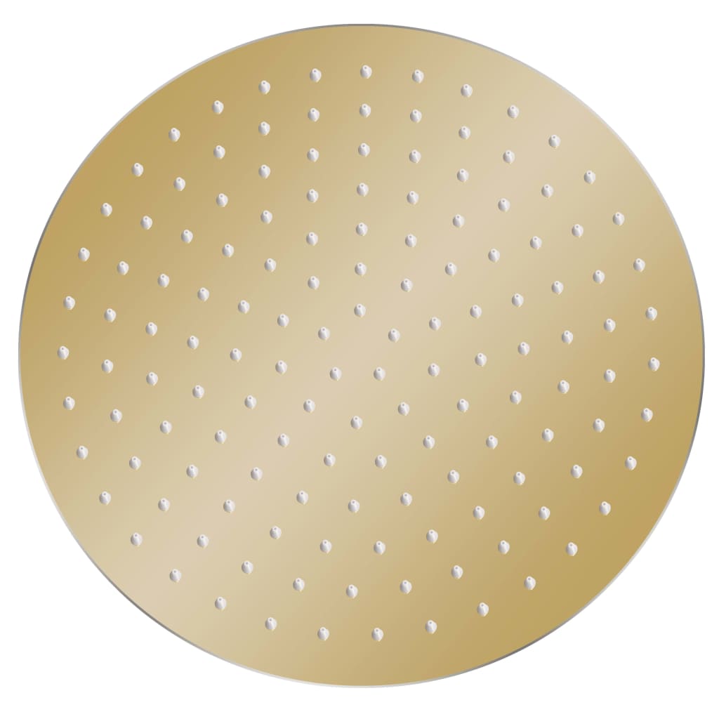 vidaXL Regendouchekop rond 30 cm roestvrij staal goudkleurig afbeelding