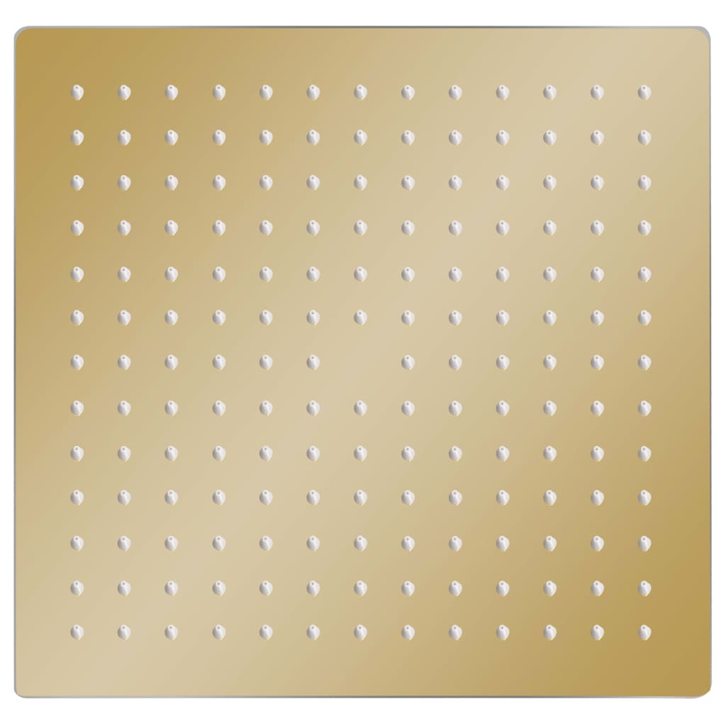 vidaXL Cabeça de chuveiro quadrada 30x30 cm aço inoxidável dourado